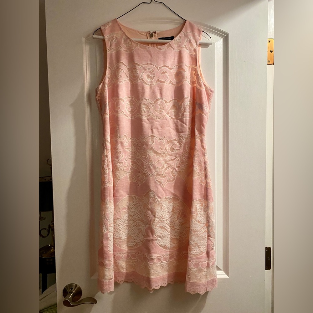 Lace-Detailed Pink Dress